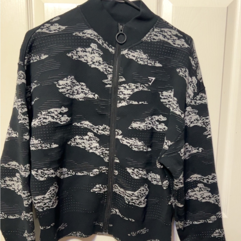 Gymshark Monochrome Patterned Jacket
